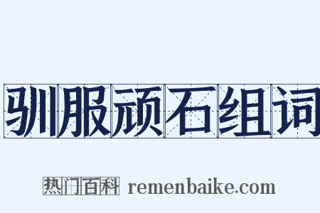 驯服顽石组词是什么意思的图片